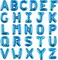 Letter Balloons 16 Inch Mylar Foil Alphabet Letter A-Z Balloons(blue)